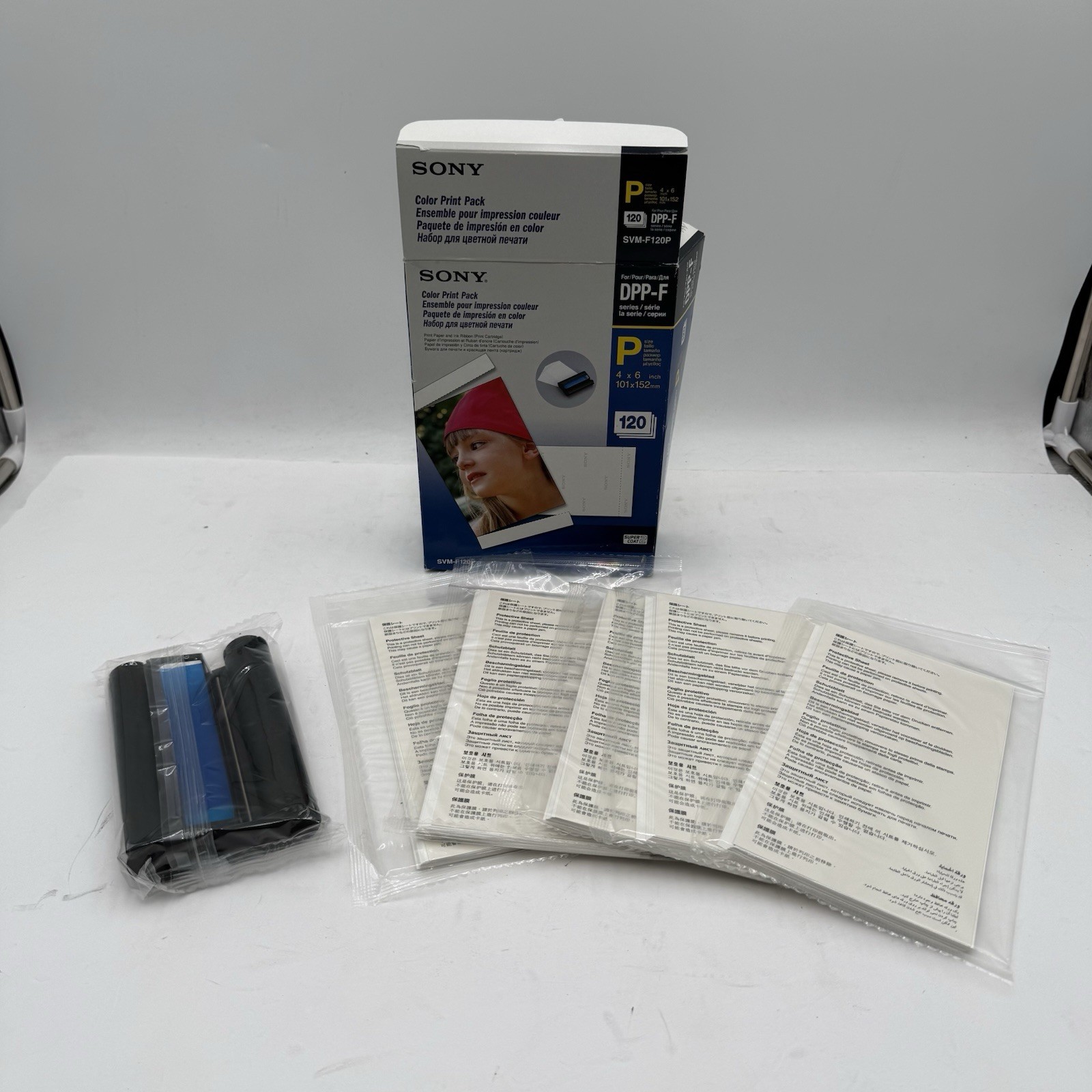 C13 Sony SVM-F120P Color Print Pack DPP-F 4X6 120 Photo Sheets (missing)