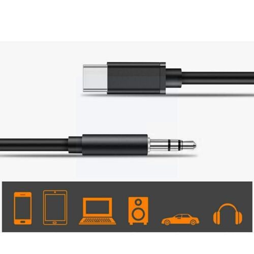 1M Car Stereo Android Type-C USB-C to 3.5mm Male Audio Jack AUX Cable Adapto lot