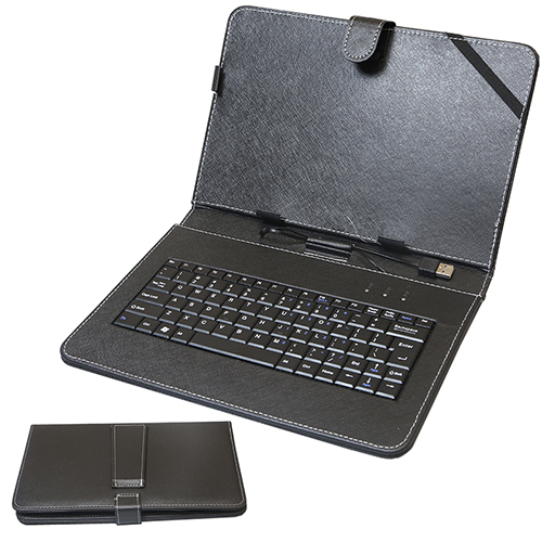 Folio PU Leather Case Stand Cover with USB keyboard For 8″ Universal Tablet Ipad