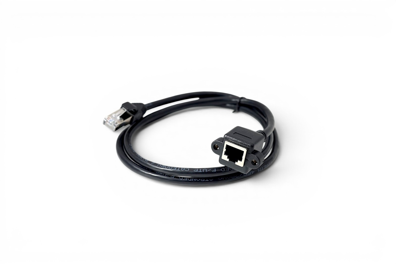 3.33ft Panel Mount Cat5e Ethernet Cable – Black