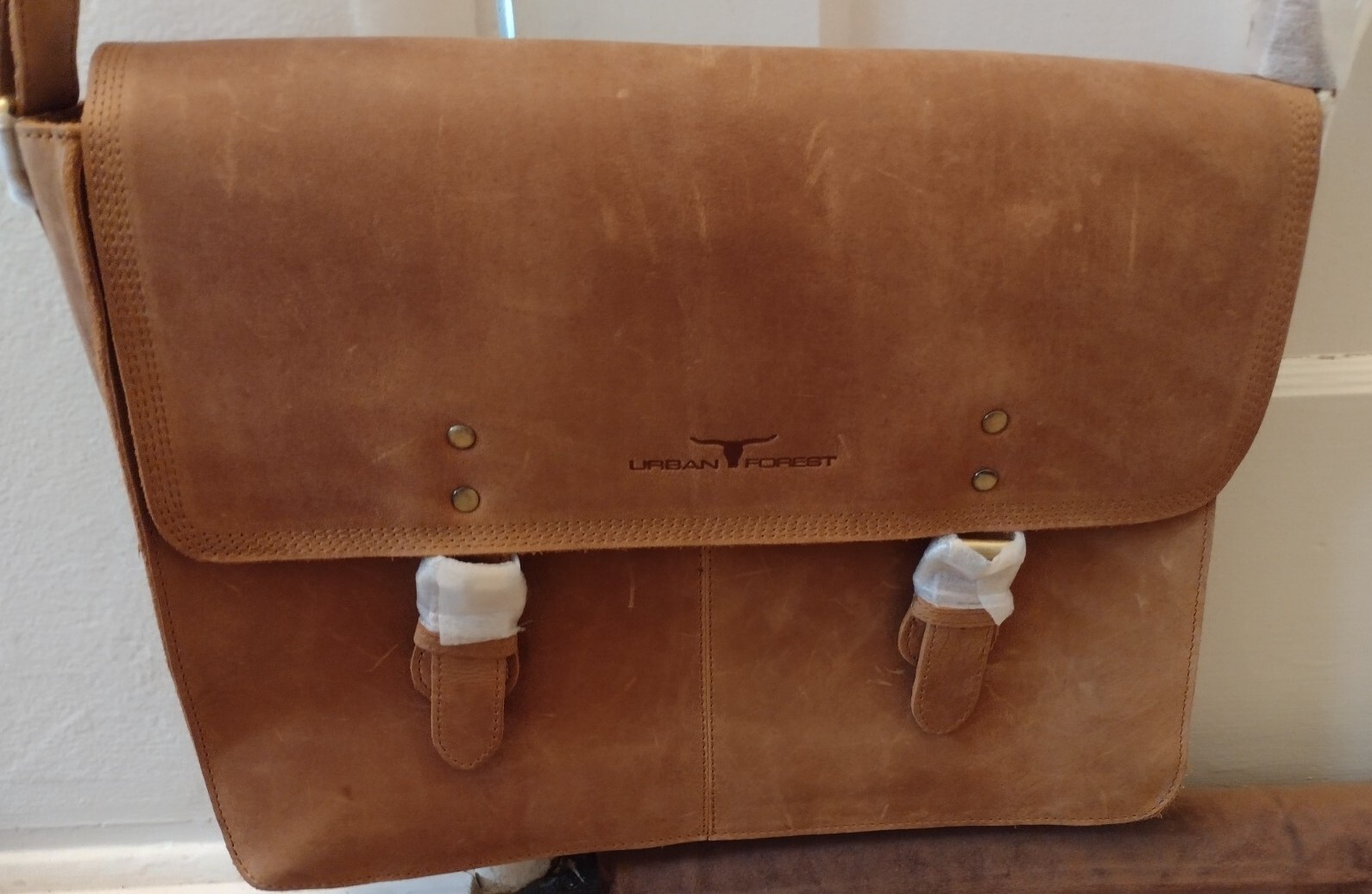 Urban Forest Leather Satchel Carrying Case Book Bag Backpack Hand Bag Laptop Bag