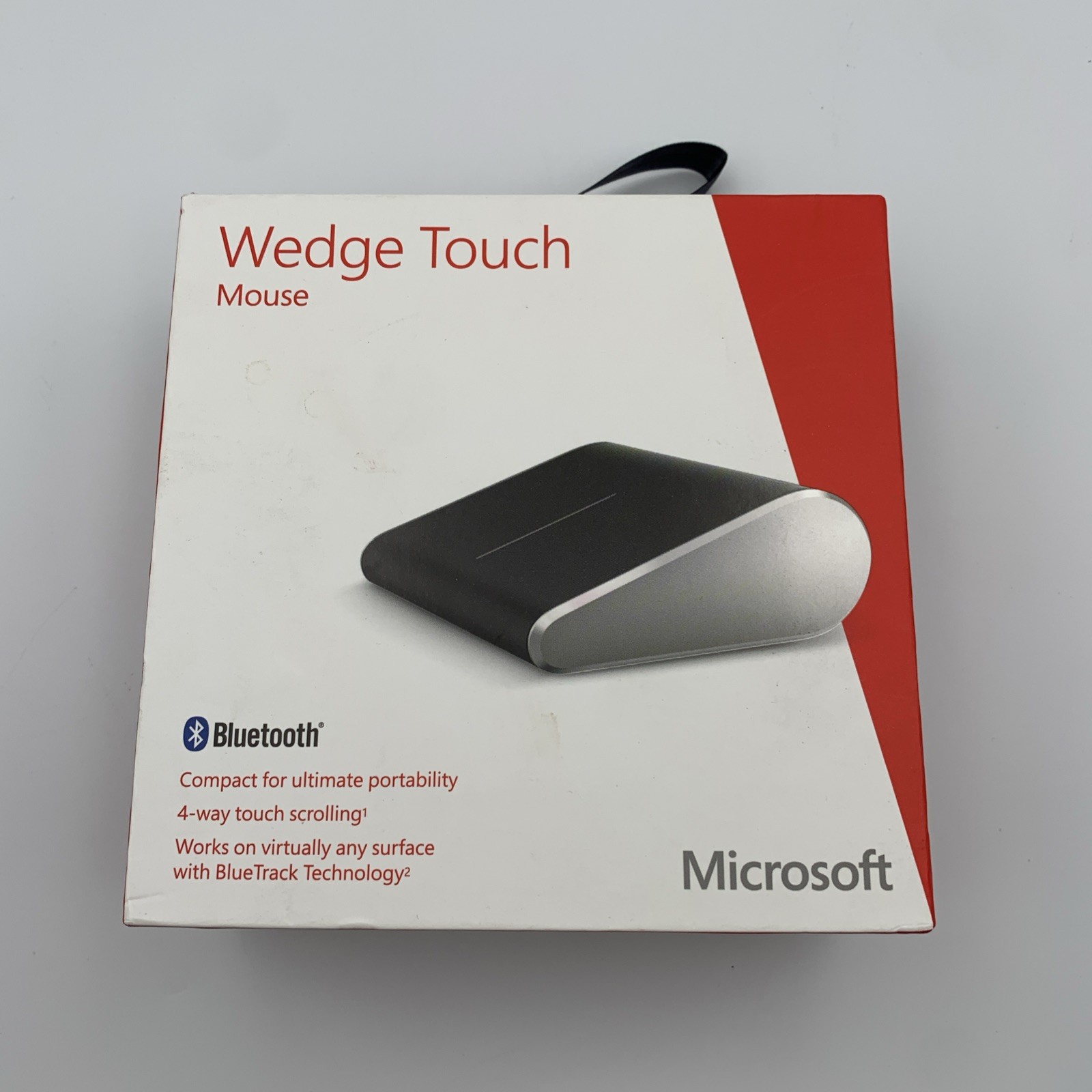 Microsoft Wedge Touch Mouse Bluetooth Wireless BlueTrack Portable Compact Black