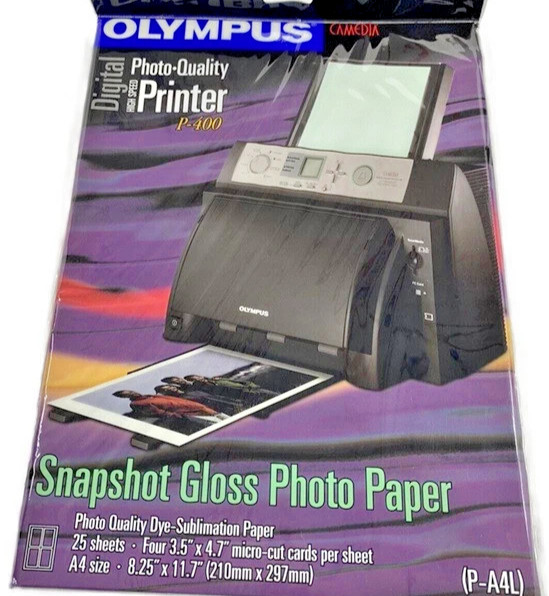 Olympus Camedia Photo Quality Printer P-400 Gloss Paper Digital – 25 Sheets
