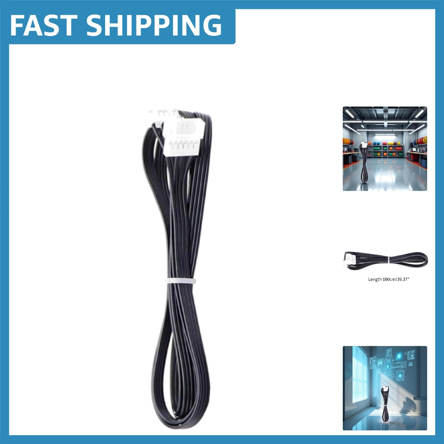 Plug-and-Play 100cm 3D Printer Extension Cable for Seamless Setup & Flexibility
