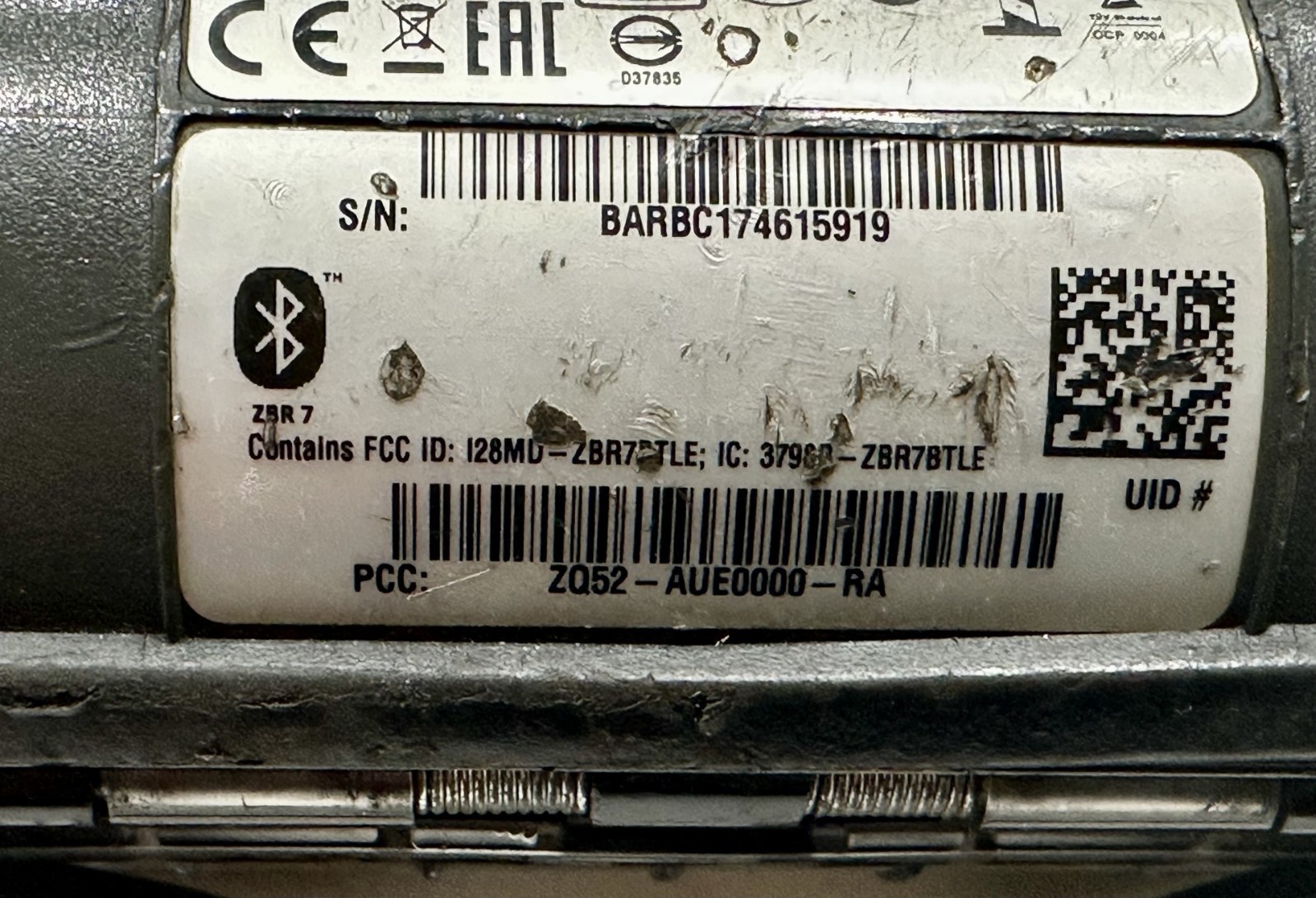 Zebra ZQ520 Mobile Bluetooth Thermal Printer – Works, No Battery Included
