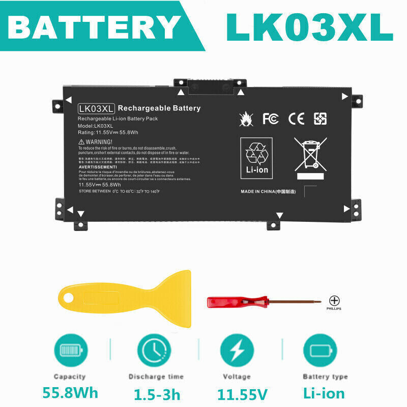 Replacement Battery For HP ENVY X360 15-BP 15M-BQ 17-AE 17-CE LK03XL HSTNN-LB7U