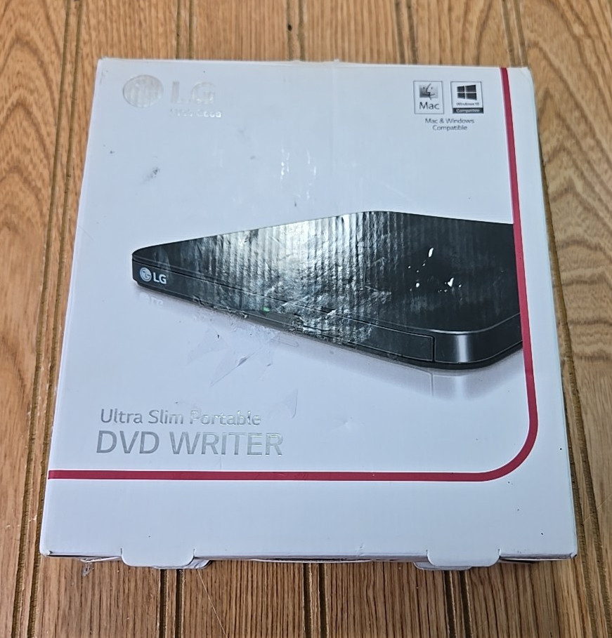LG Ultra Slim Portable External DVD Writer SP80 Open Box
