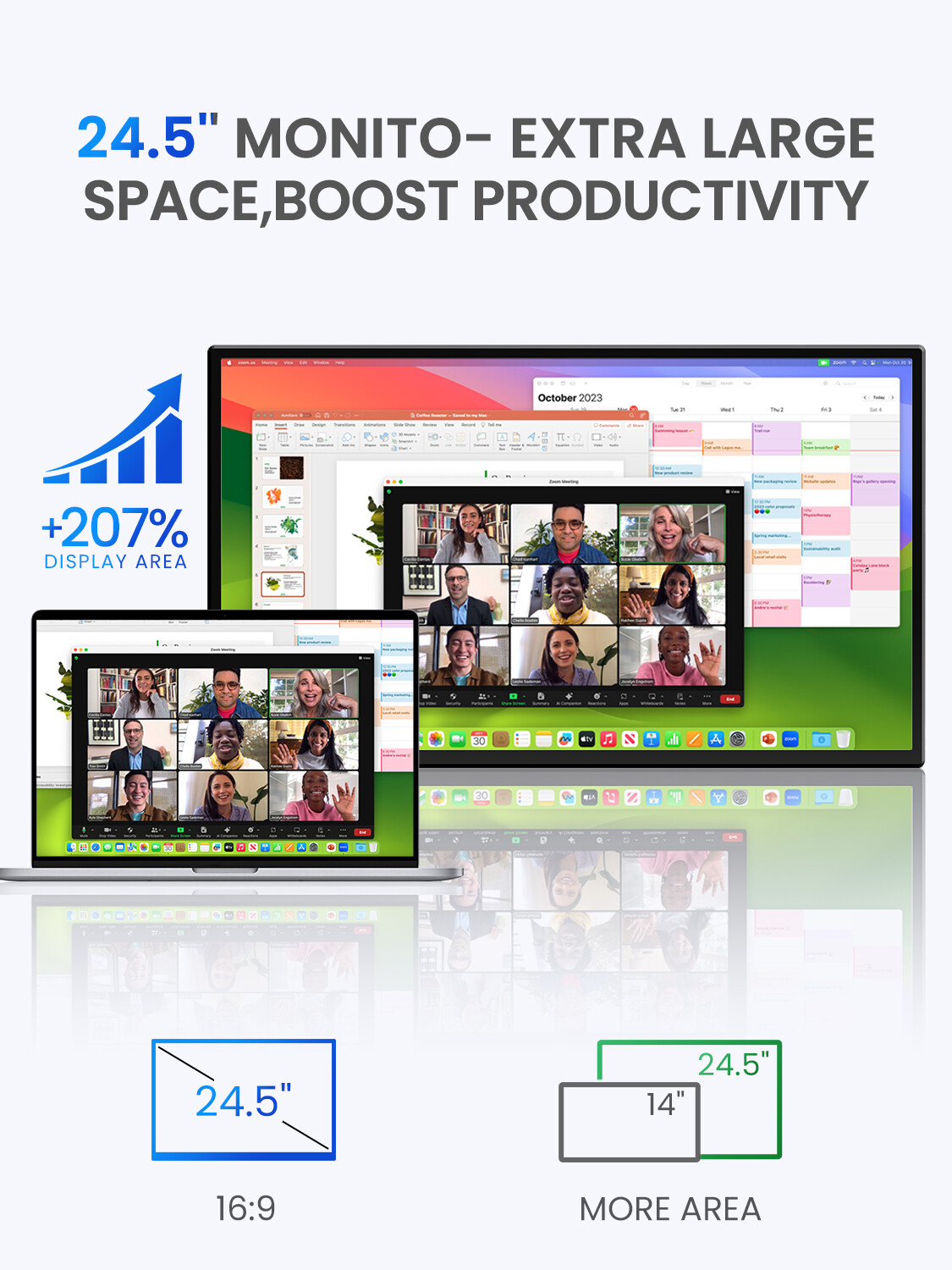 2025 24.5″ Portable Monitor 165Hz Screen PC Monitor 2560*1440 Screen HDMI HDR US