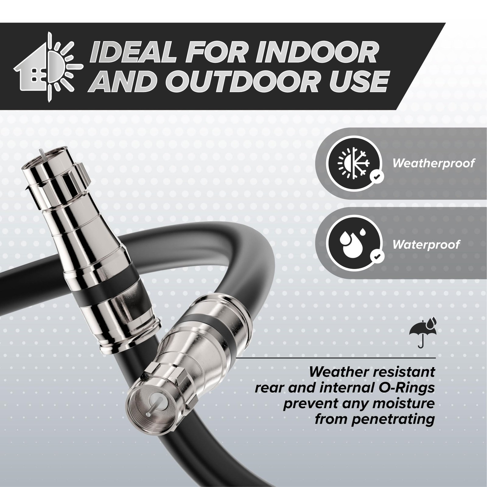 The Cimple Co Compression Connectors For Rg11 Coaxial Cable – Watertight O Ring