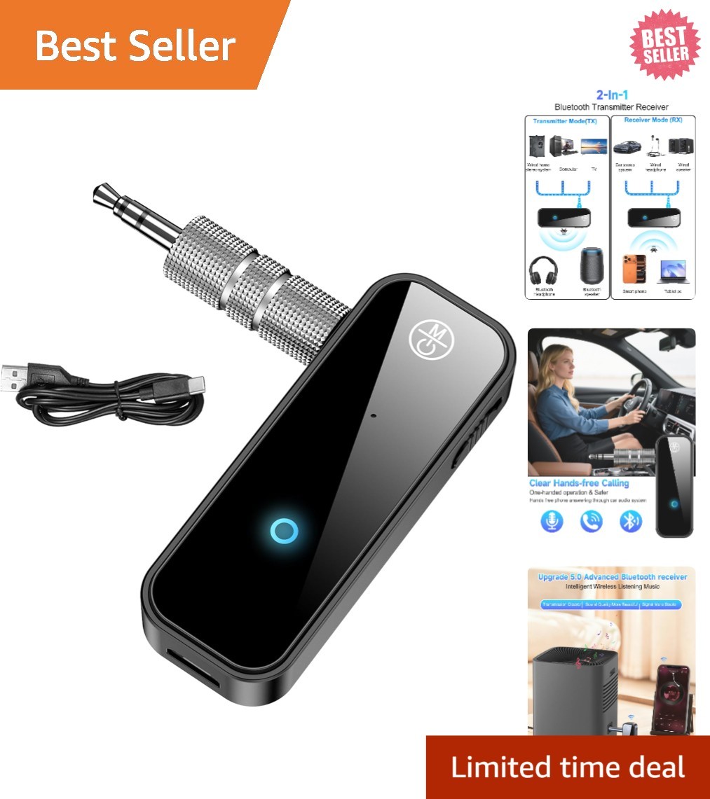 Bluetooth 5.4 Wireless Adapter: 2-in-1 Transmitter & Receiver for Audio Enjoy…