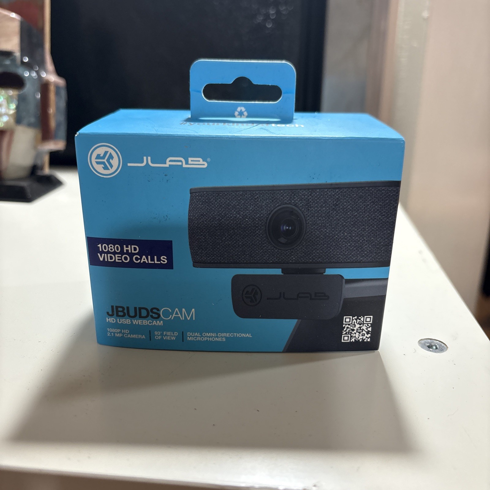 NEW JLab JBuds HD Webcam Black 1080p/30 FPS 2.1 Megapixels Omni Directional Mic