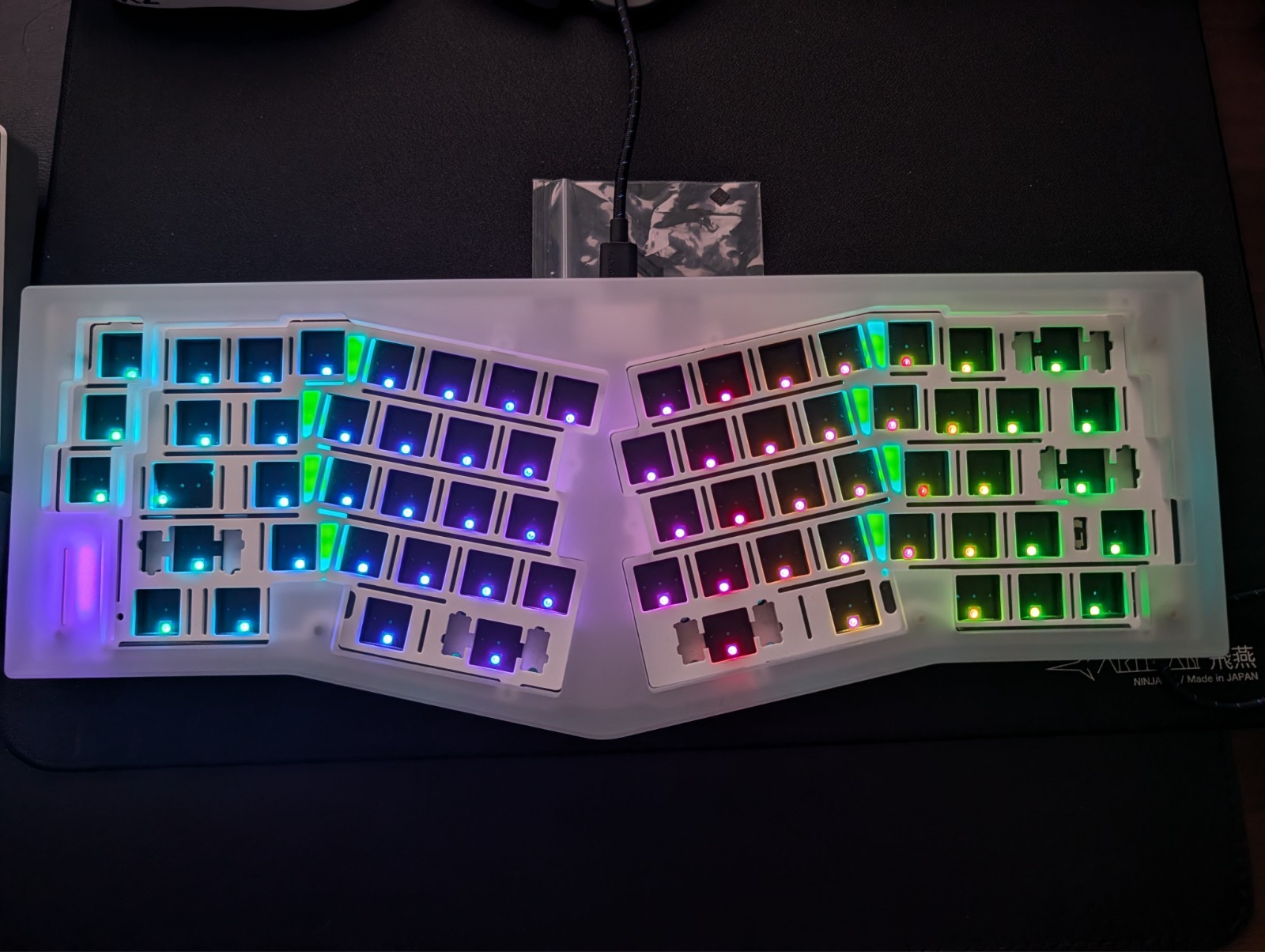 Slice Mechanical Keyboard Kit Tri Mode Alice68 Acrylic Keyboard