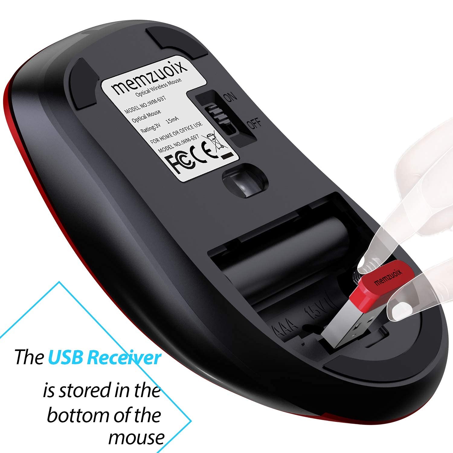 2.4G Wireless Mouse, 1400 DPI Mobile Optical Cordless Mouse with USB Receiver…