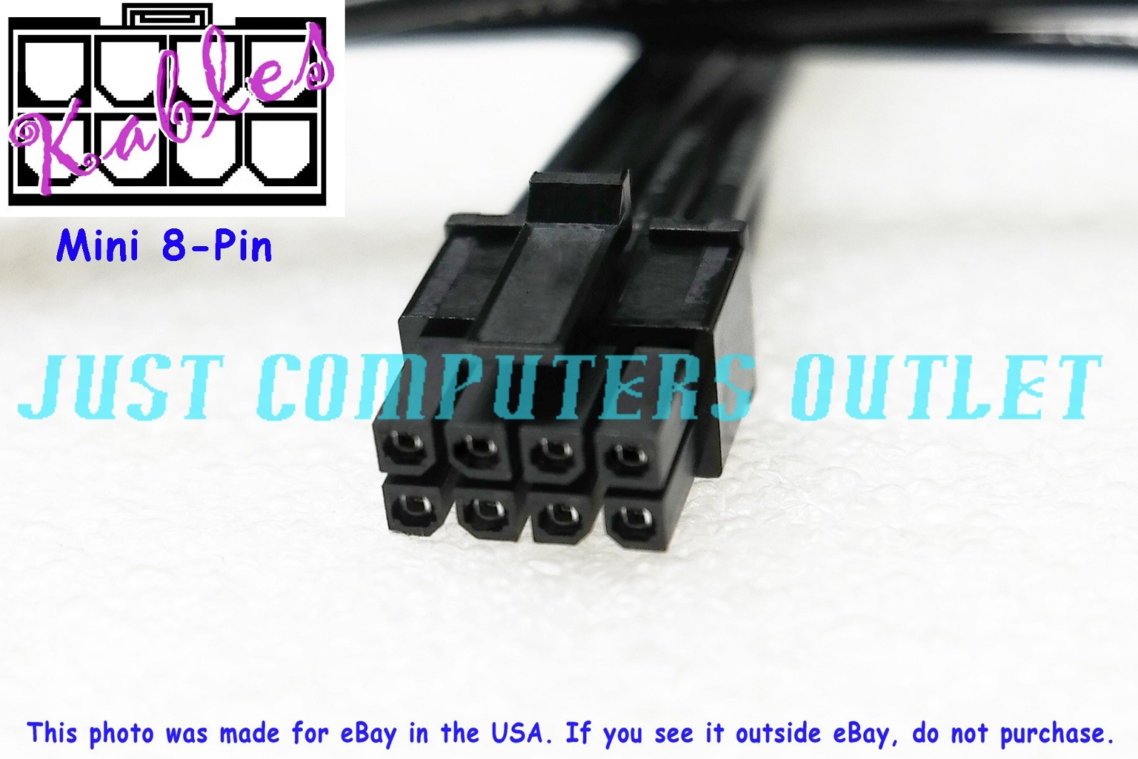 🔥12″ HP ProLiant DL Series Mini 8-Pin 12V-EPS for Tesla GPU P/N: 871828-B21