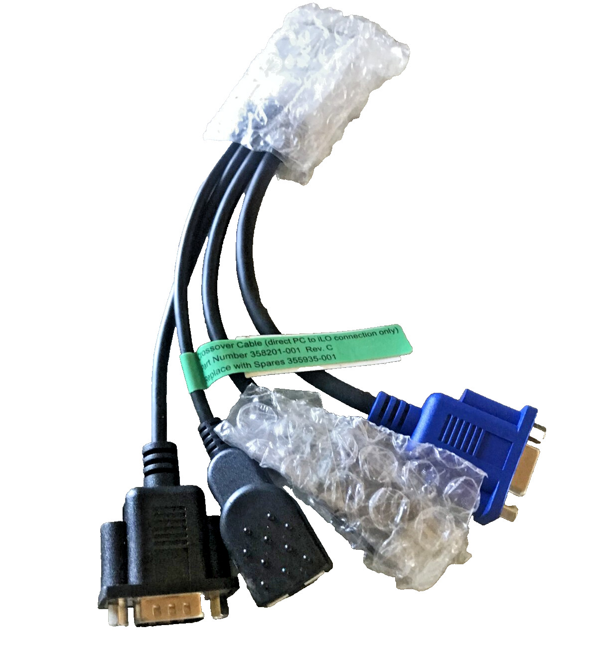 HP 358201-001 355935-001 Local I/O Crossover SUVI Cable Adapter Serial USB Video