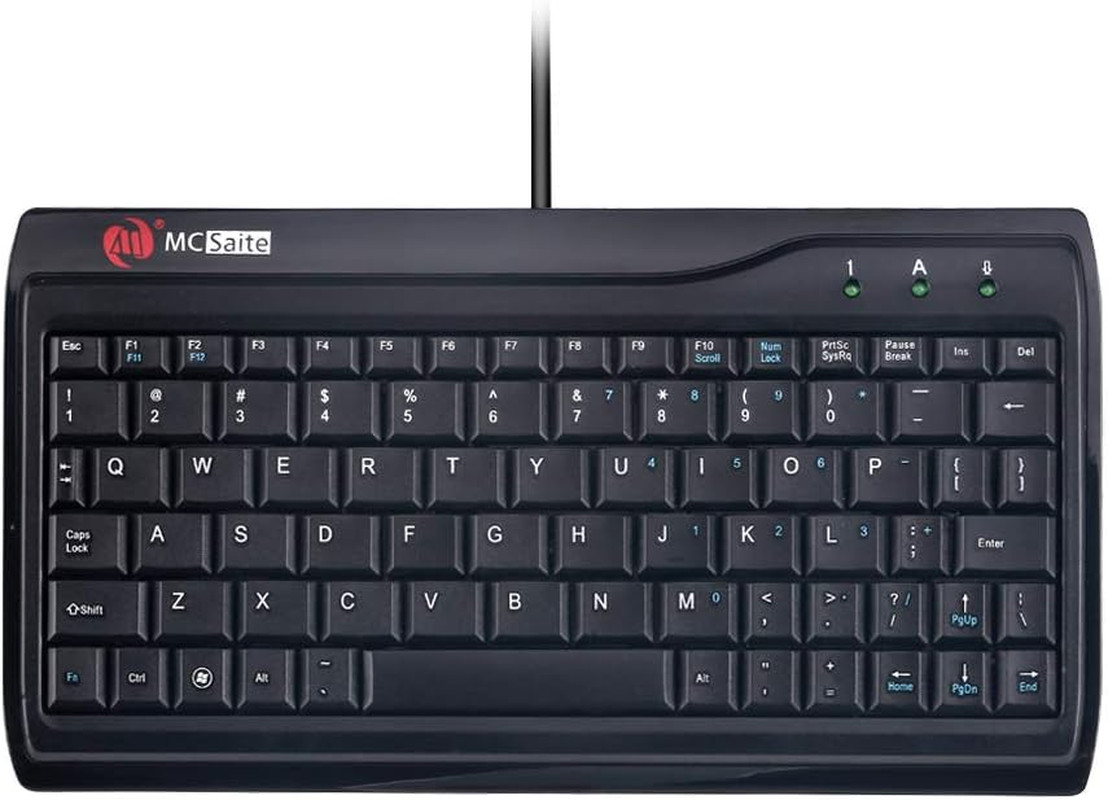 Super Mini Wired Keyboard, Mcsaite Full Size 78 Keys Keypad Small Portable Fit w