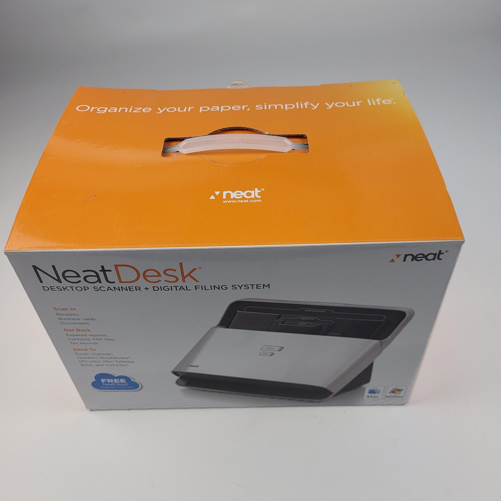 NeatDesk ND-1000 Desktop Scanner Duplex USB 2.0 ADF Digital Filing System Mac PC