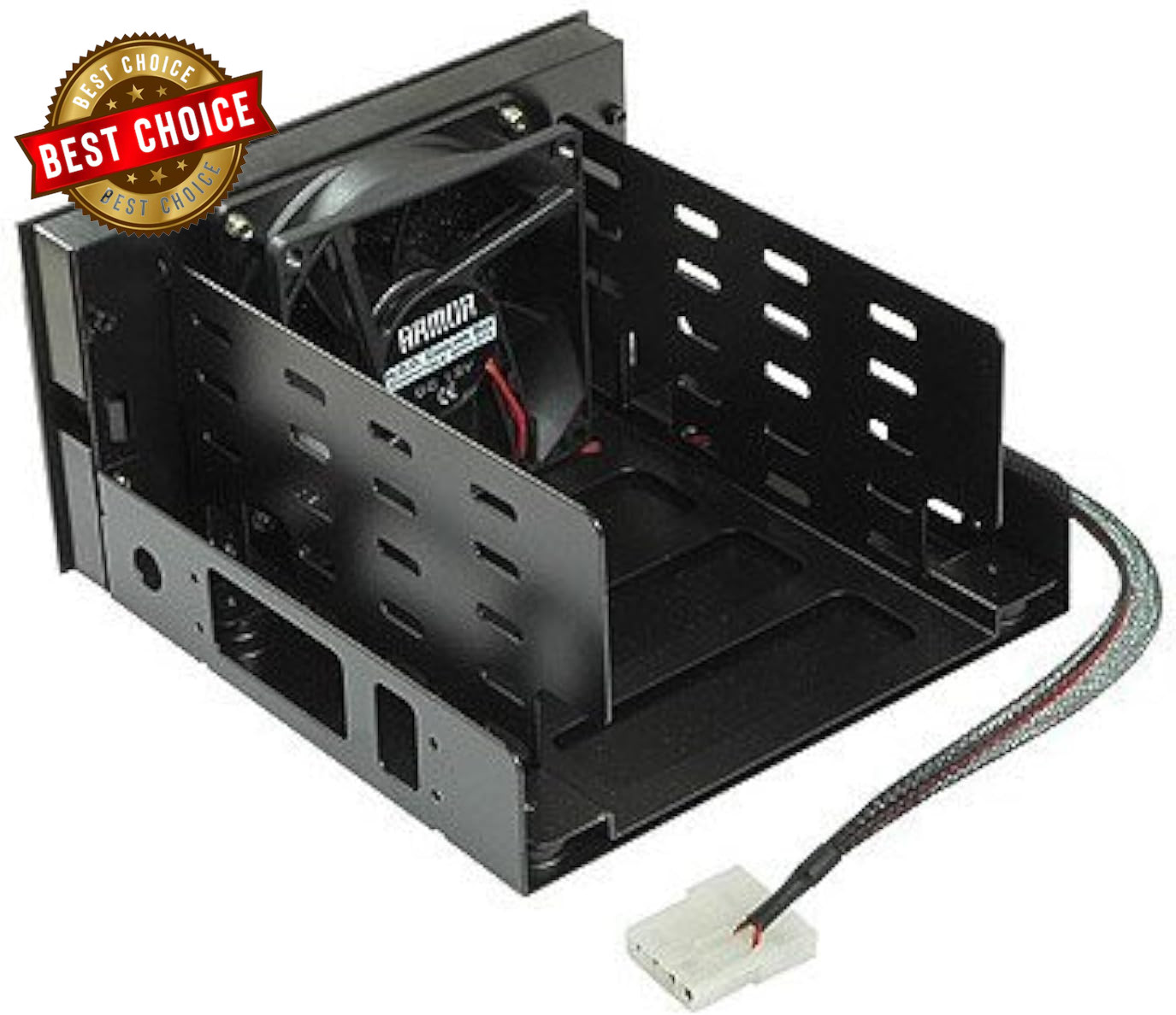 Dual 5.25 In. Drive Bay to Triple 3.5 In. HDD Cooling Box