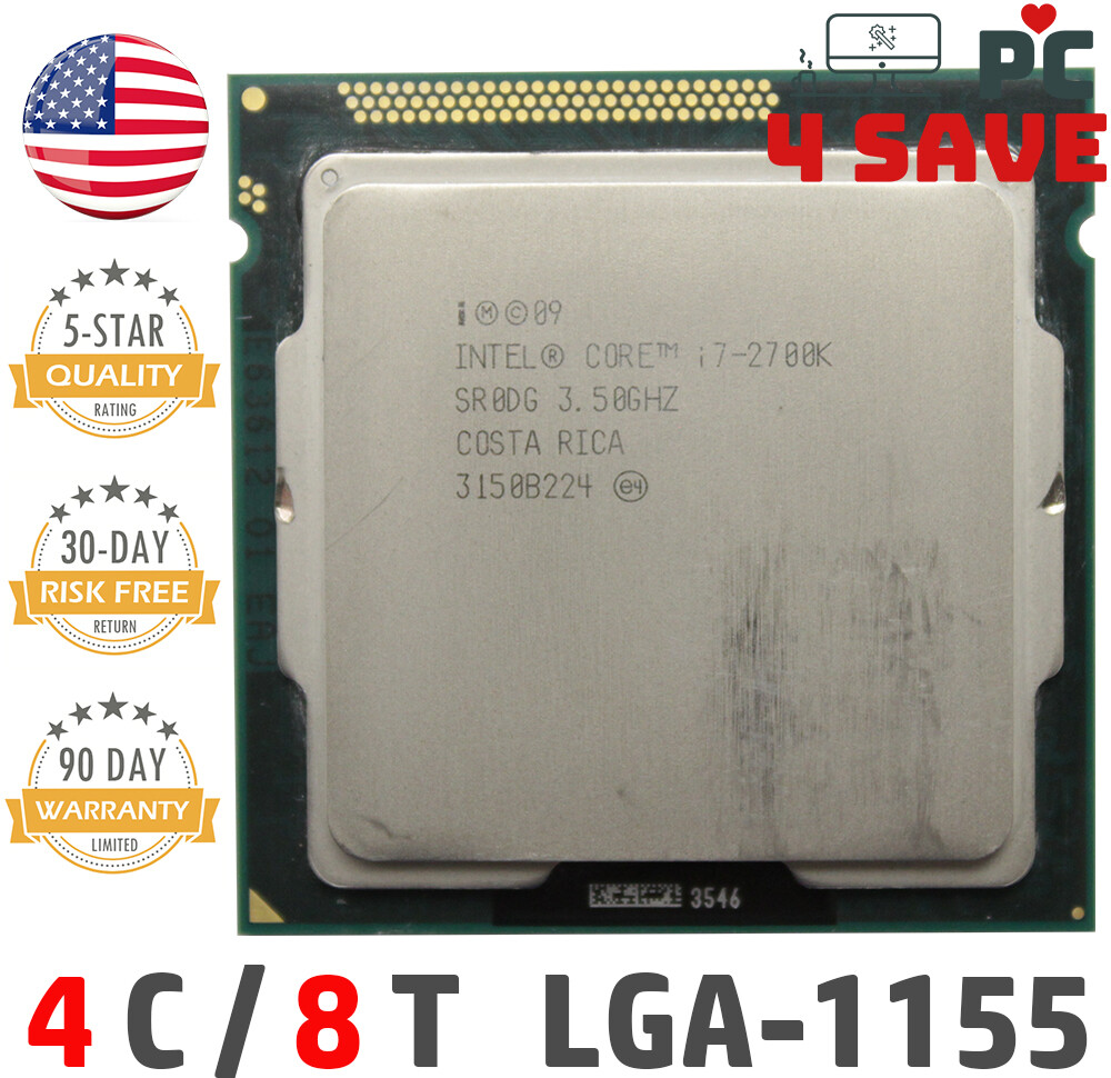 2nd Gen Intel Core i7-2700K 3.50GHz (Turbo 3.90GHz) 4-Core 8M LGA-1155 CPU SR0DG