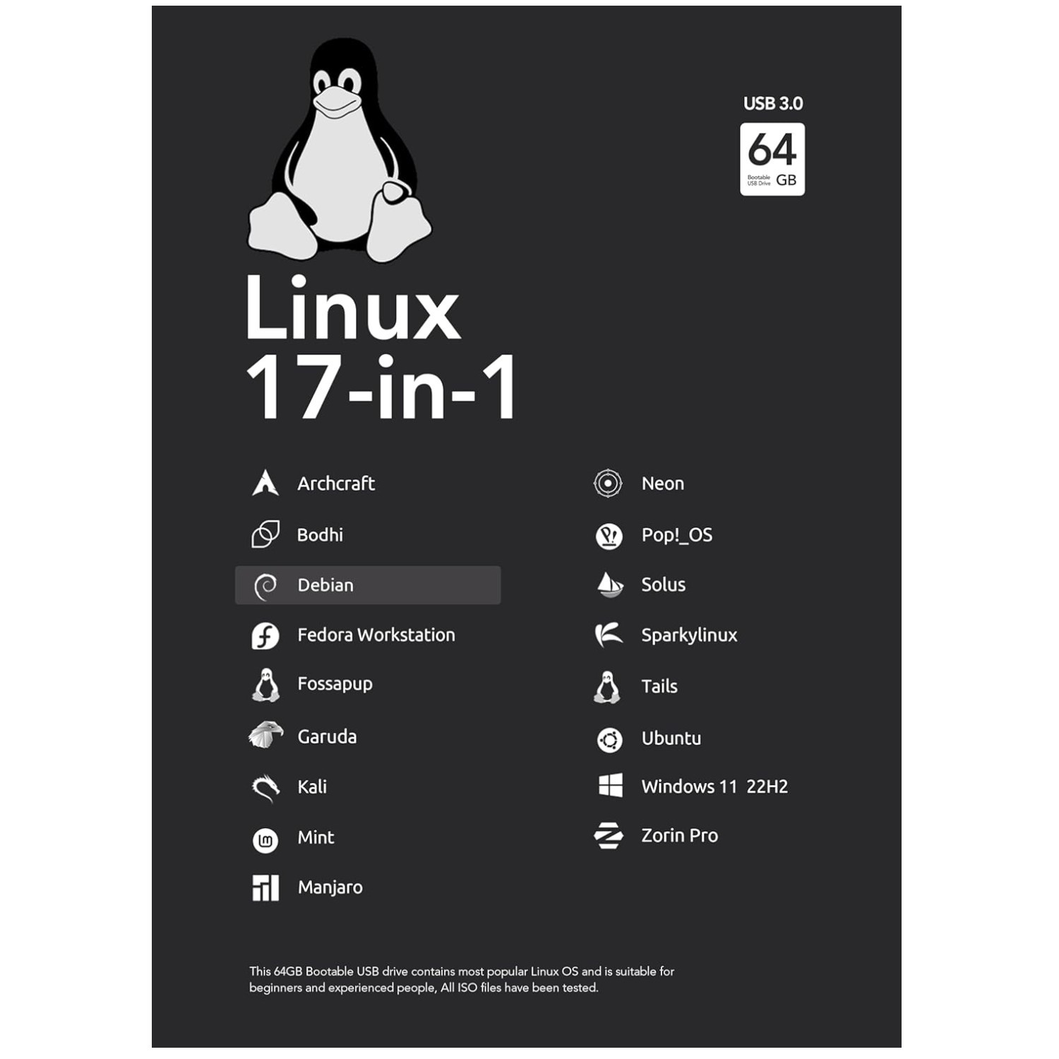 Portable Linux Windows USB – Manjaro 25.06 & Pop!_OS 22.04