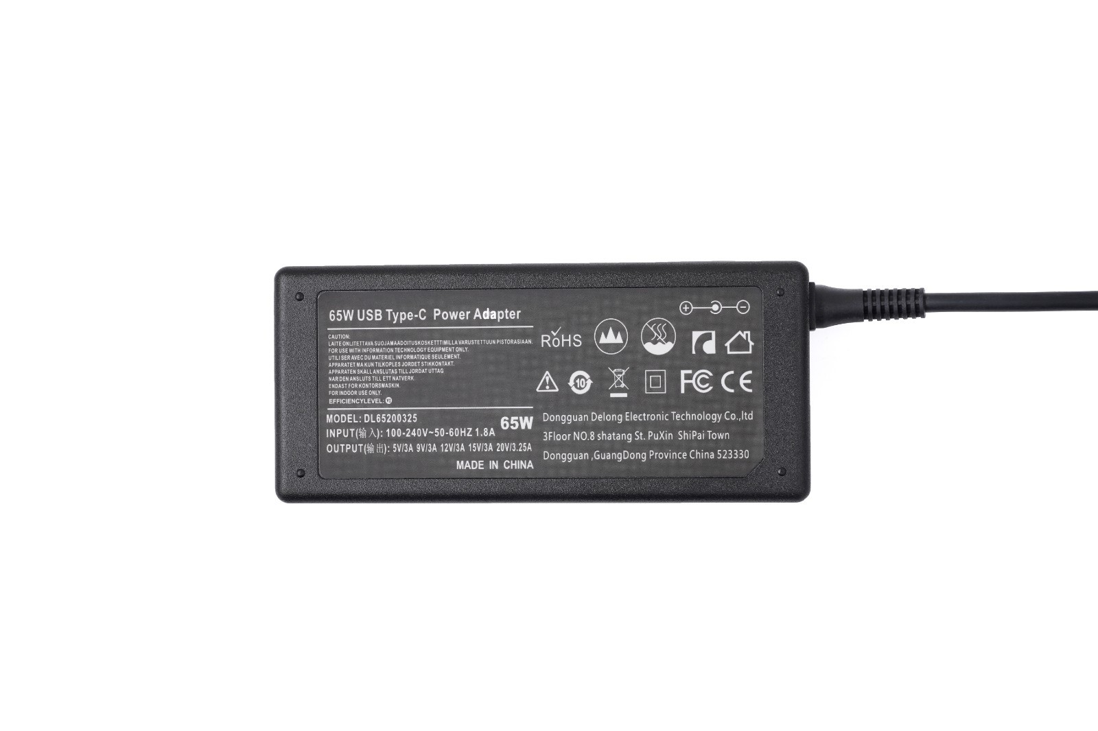 65W 20V 3.25A USB-C Type-C Adapter Charger For Lenovo ThinkPad X1 Carbon