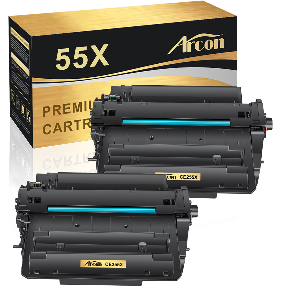 2PK CE255X Toner Cartridge For HP LaserJet 3010 P3011 MFP M525dn M521dn M521dw