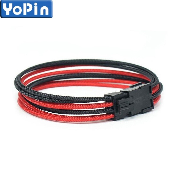Braided ATX Sleeved Extension Cable for Power Supply 24Pin 6Pin 8Pin 4+4Pin Lot