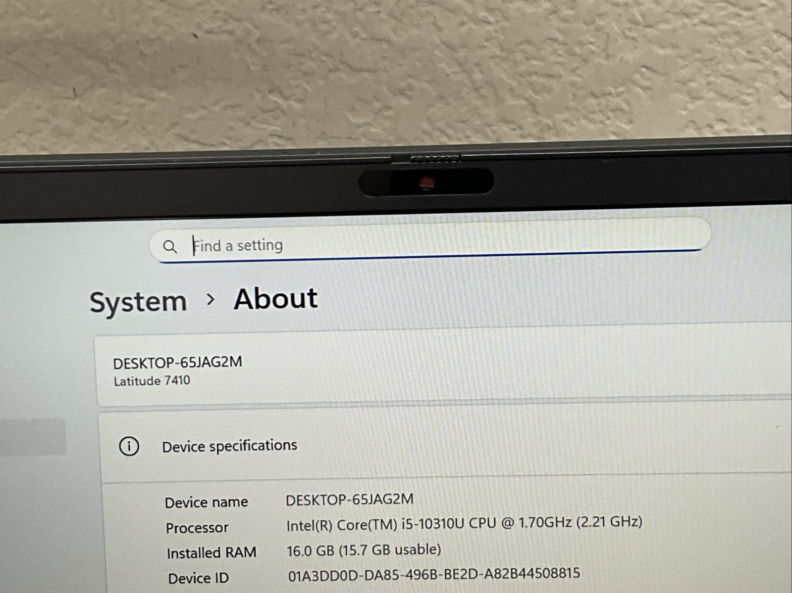 Dell Latitude 7410 i5-10310U@1.7ghz 16GB RAM 256GB Nvme Win11P