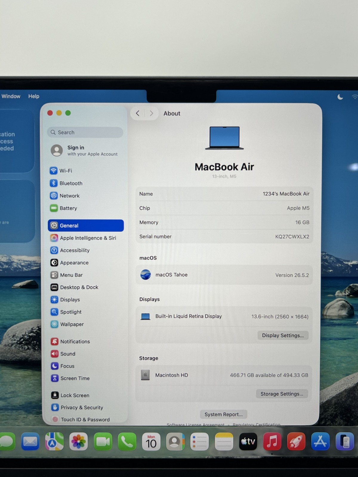 Apple MacBook Air 13 M5 16GB 512GB Midnight 100 Percent Battery 29 Cycles