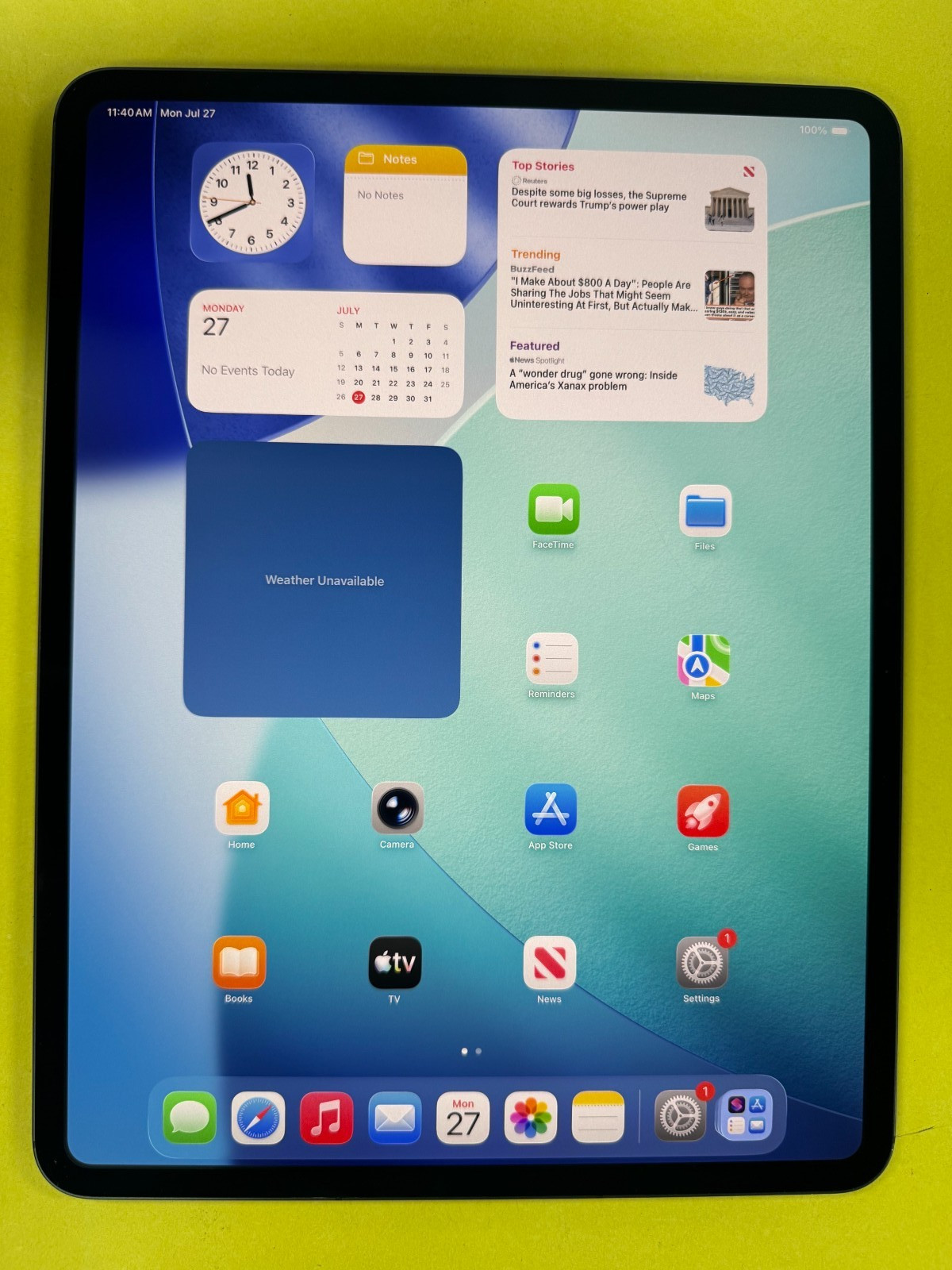 Apple iPad Pro 13″ – 1TB – M5 – Wi-Fi & Cellular – Space Black – SCRATCH