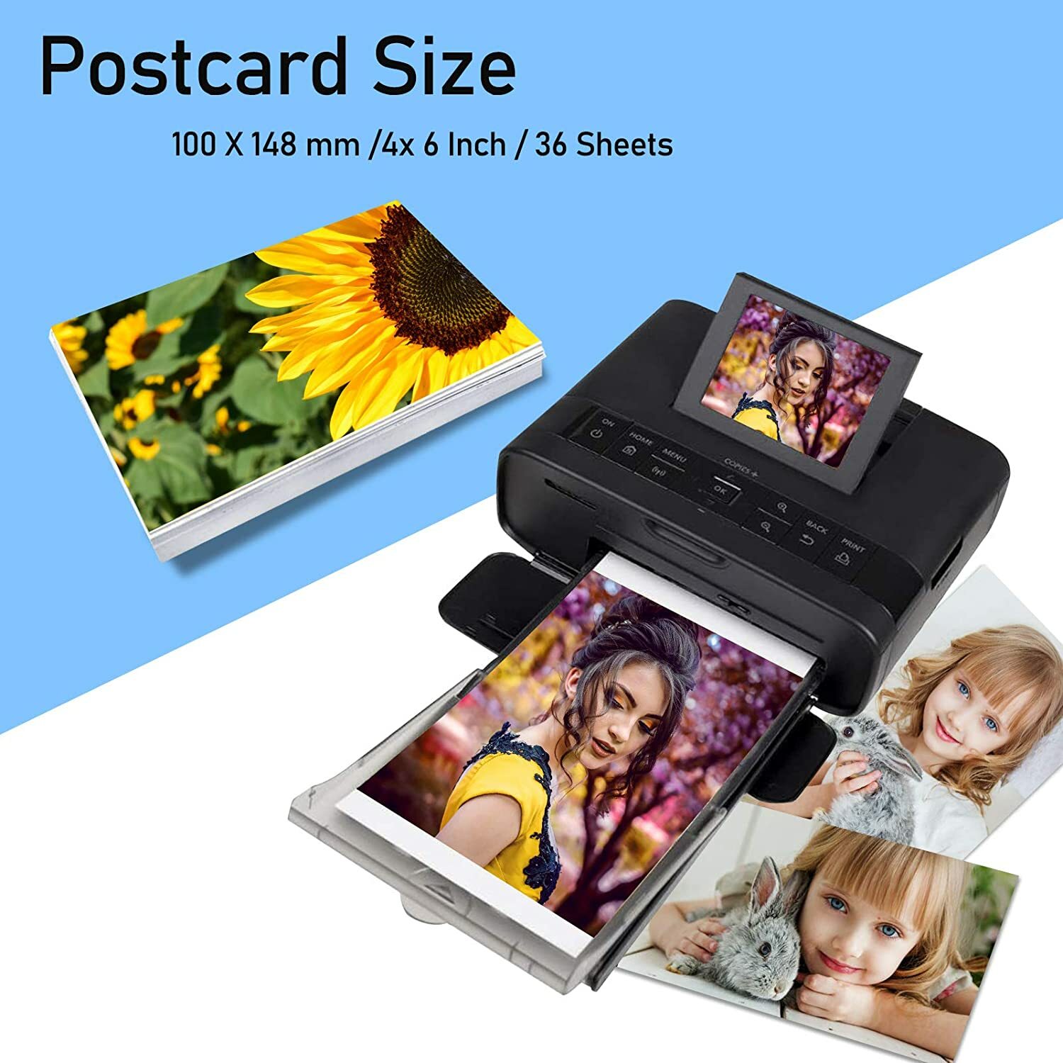 Compatible KP-108IN KP-36IP Color Ink Photo Paper Set 4″X6″ for Canon Selphy 4X6