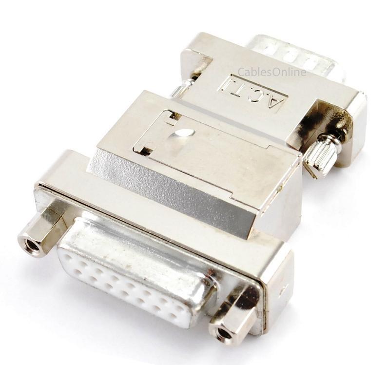 VGA HD15 Male to DB15 Female PC to MAC Monitor Adapter w/ dip switches – AD-A04