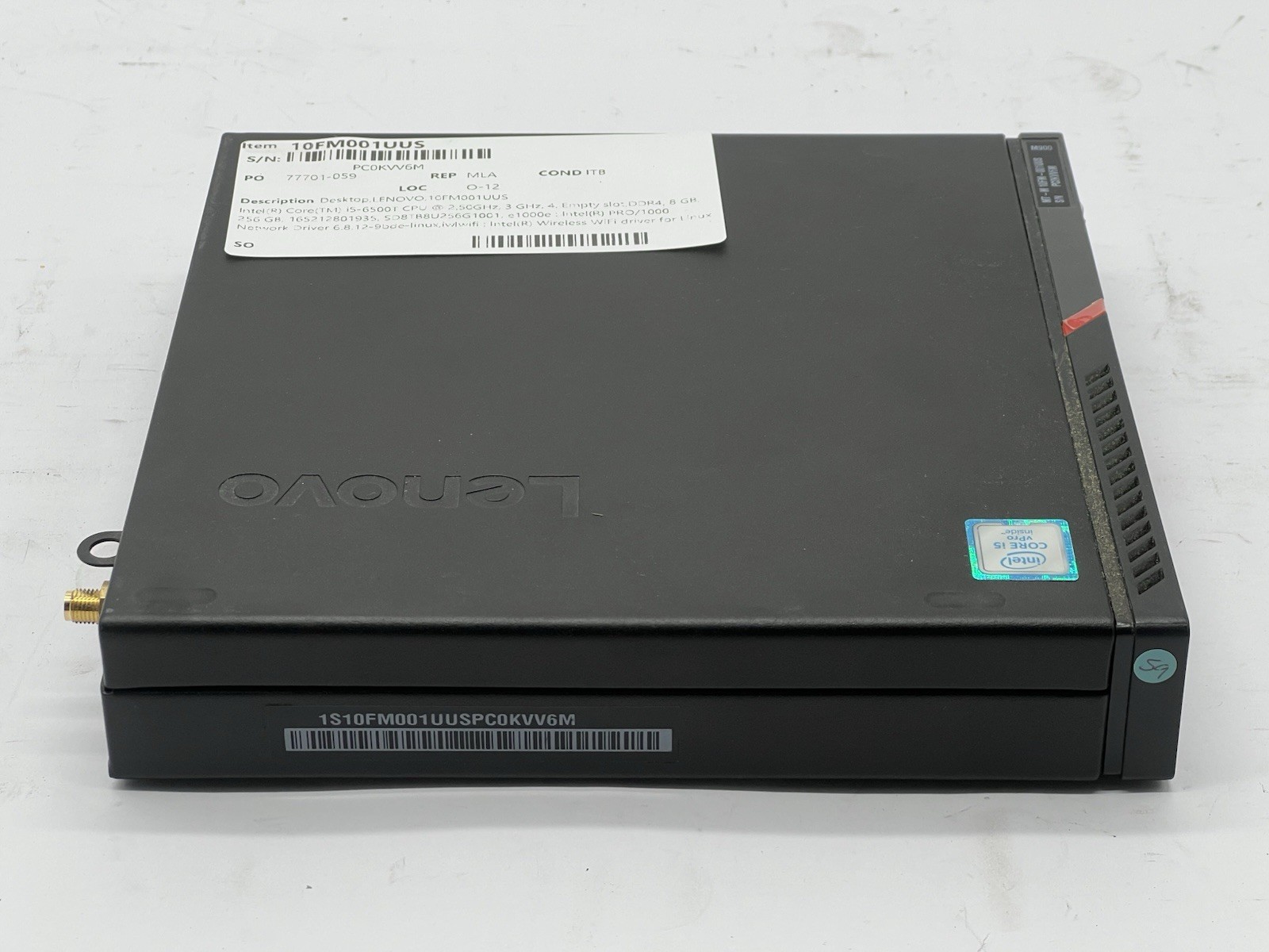 10x Lenovo ThinkCentre M900 MFF, i5-6500T, 2.50GHz, 8GB RAM, 256GB SSD-No OS/AC