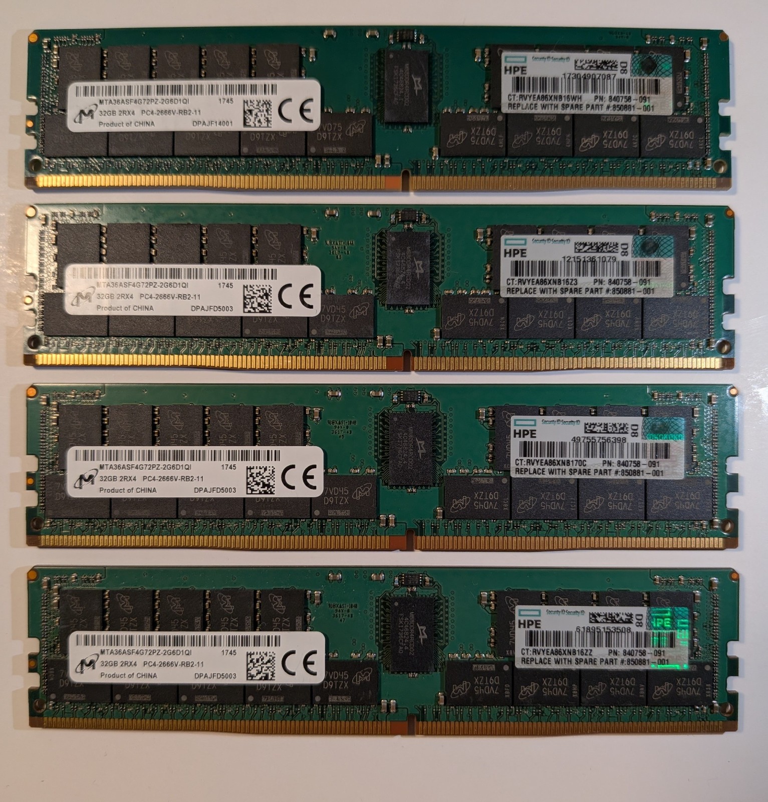 32GB HPE DDR4-2666 Server RAM (815100-B21)