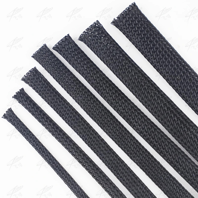10M Black Braided Cable Sleeving PET Nylon Wrapping Cable Casing Cable Sleeves W