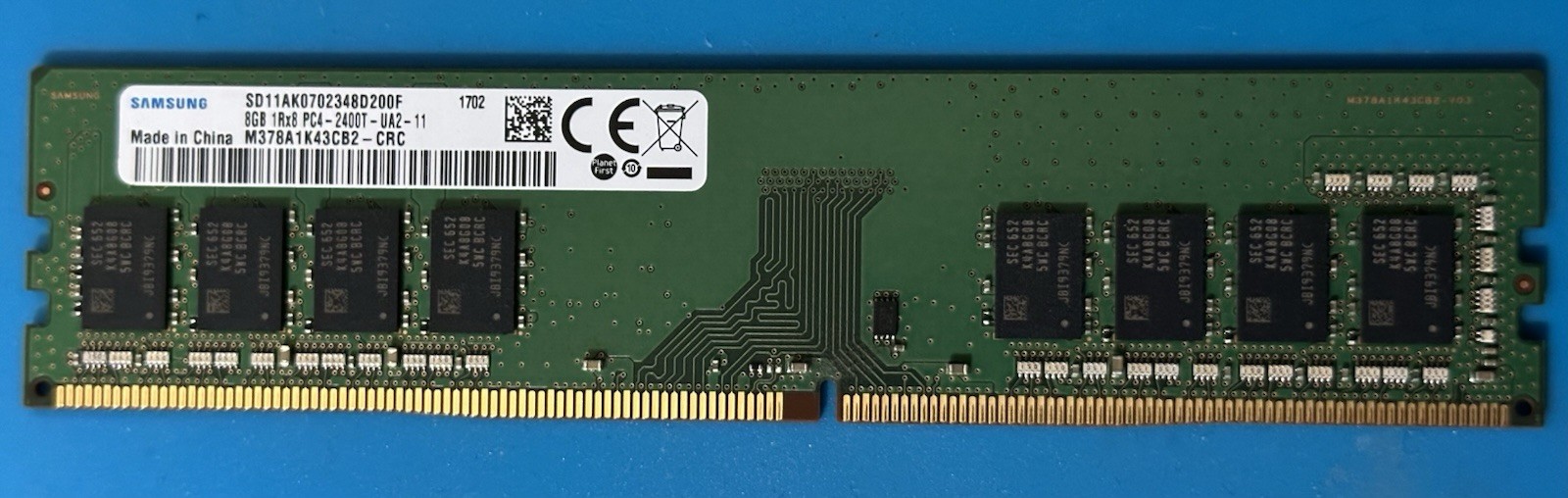 SAMSUNG 8GB PC4-2666V Desktop Ram / Memory – M378A1K43CB2 – CTD