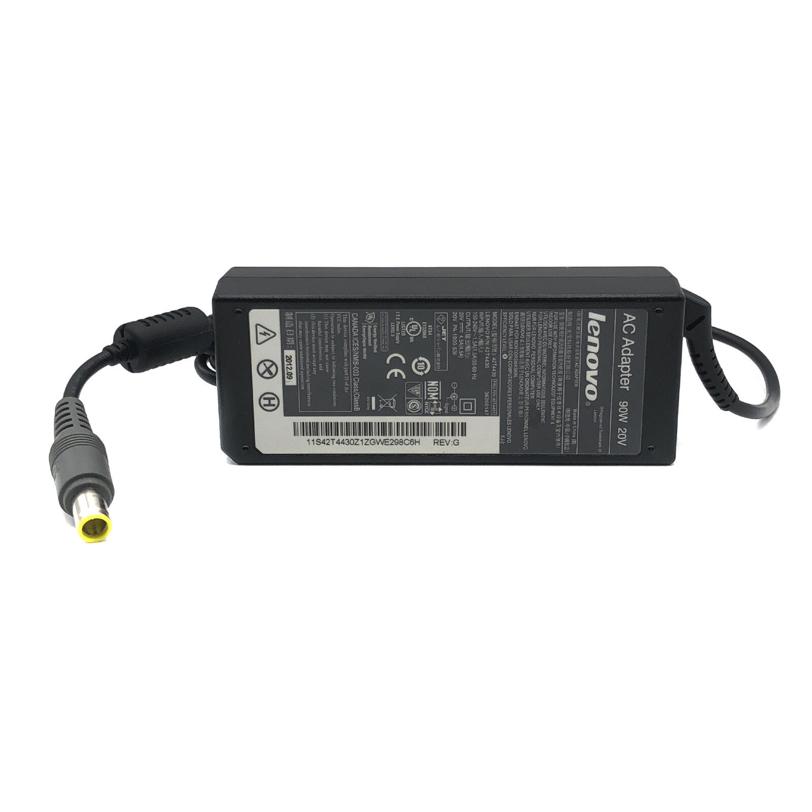 Genuine Lenovo 42T5000 AC/DC Power Supply Adapter Charger 20V 4.5A 90W n/PC