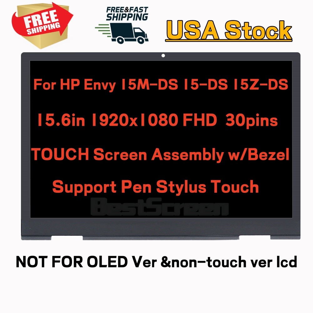 For HP Envy X360 15-DS1063CL 15-DS1083CL LCD Touch Screen Assembly Replacement