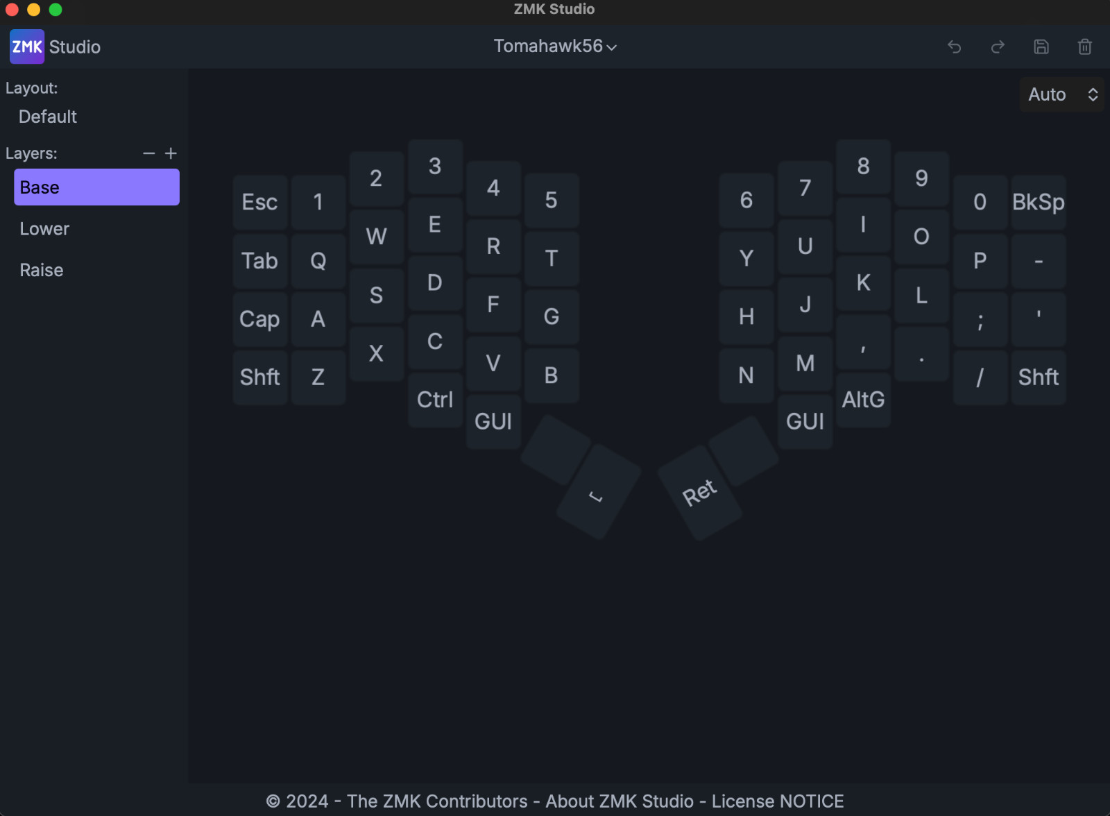Tomahawk56 Wireless Split Keyboard (Lily58 & ZSA Voyager Hybrid)