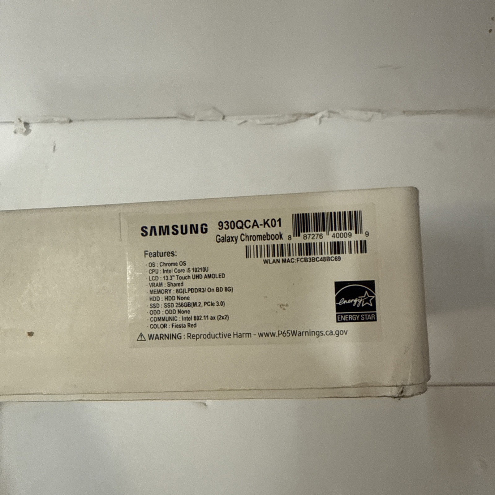 Samsung ChromeBook 13.3 inch (256GB, Intel Core i5-10210U, 1.60Ghz, 8GB)…