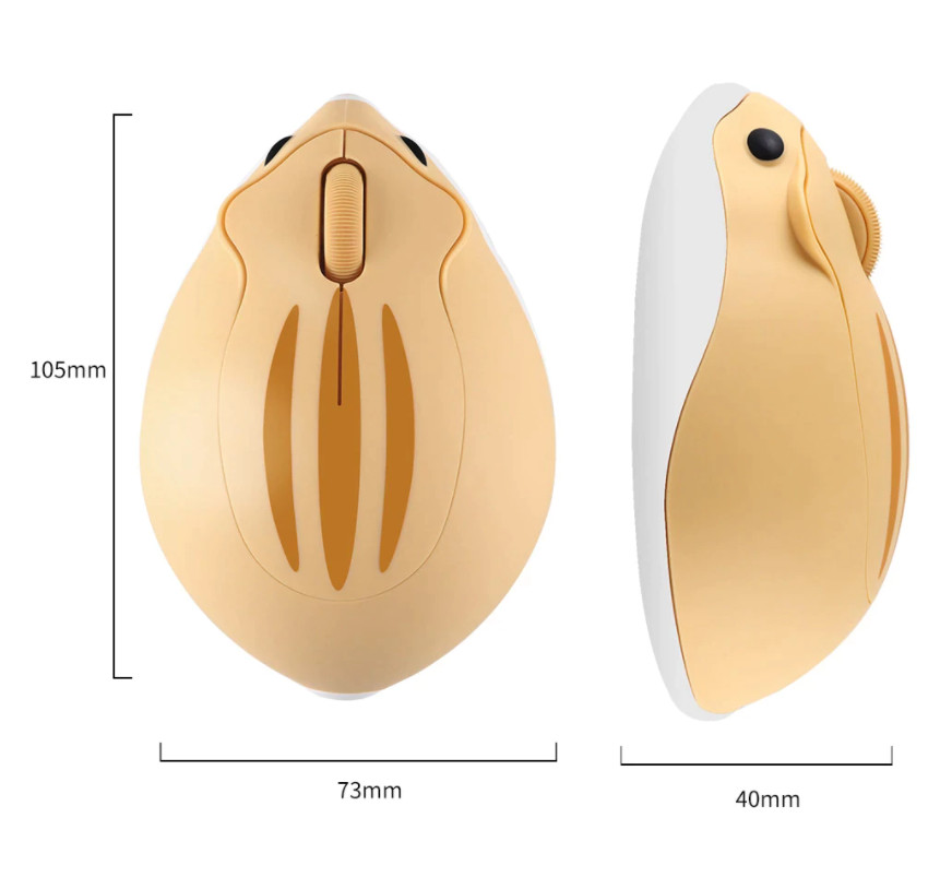 2.4G Wireless Optical Mouse Ergonomic 3D Mini 1200 DPI Hamster Kids Girl Gifts