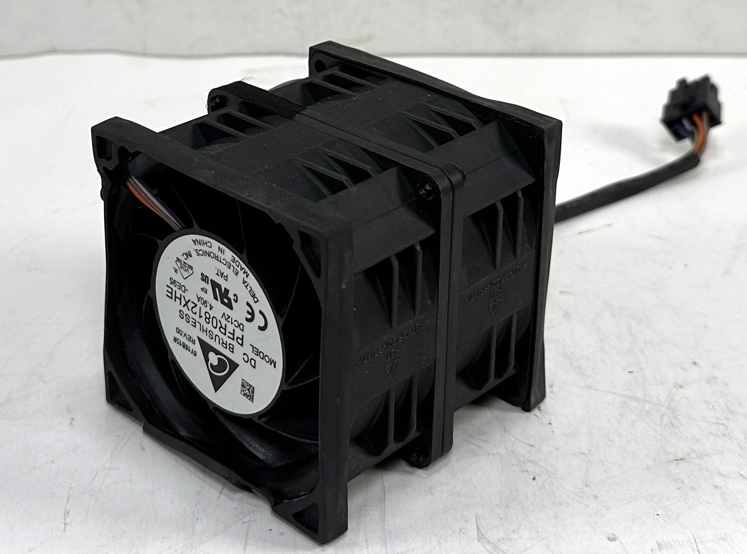 Delta Electronics PFR0812XHE-DE95, DC12V, 4.90 A, 8 Pin Dual Cooling Fan