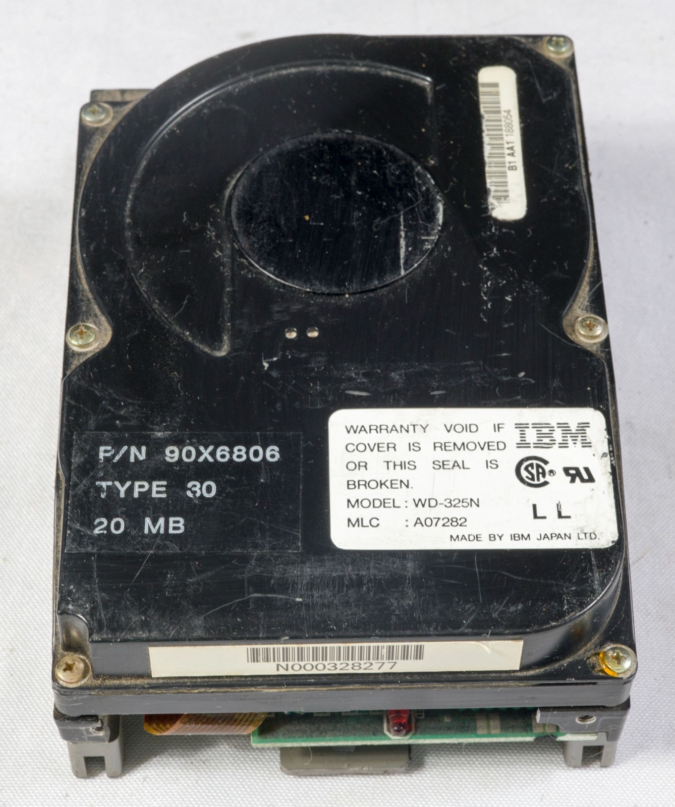 Vintage IBM PS/2 Model 30 WD-325N 20MB 3.5″ MFM hard drive 90X6806 untested 8054
