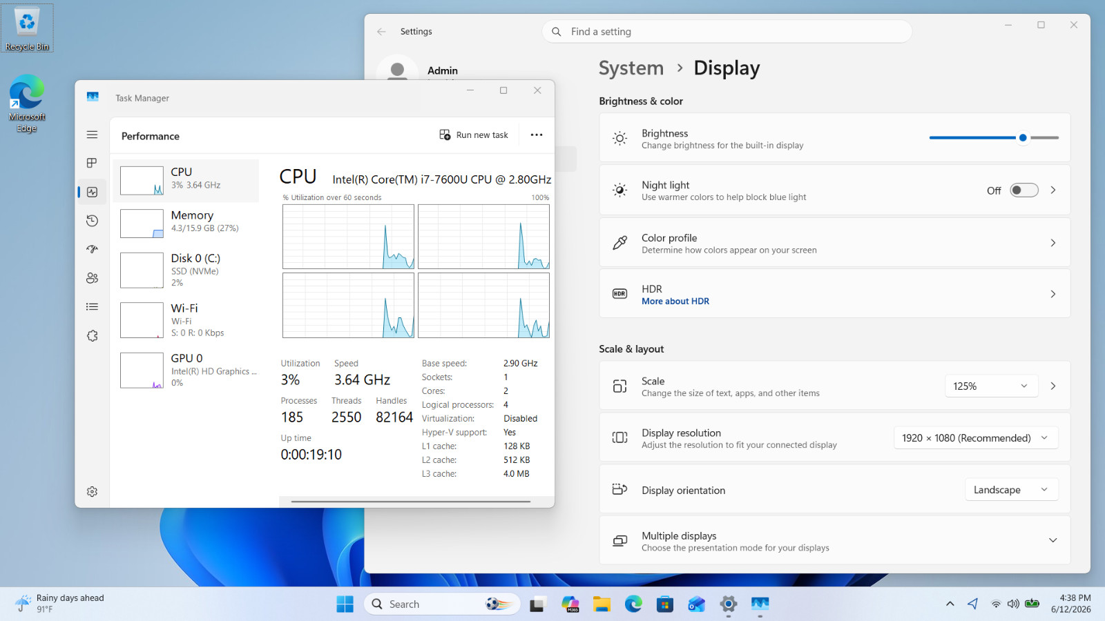 HP EliteBook 840 G4 Laptop 14″ FHD i7-7600U 16GB 512GB New Battery – Very Good