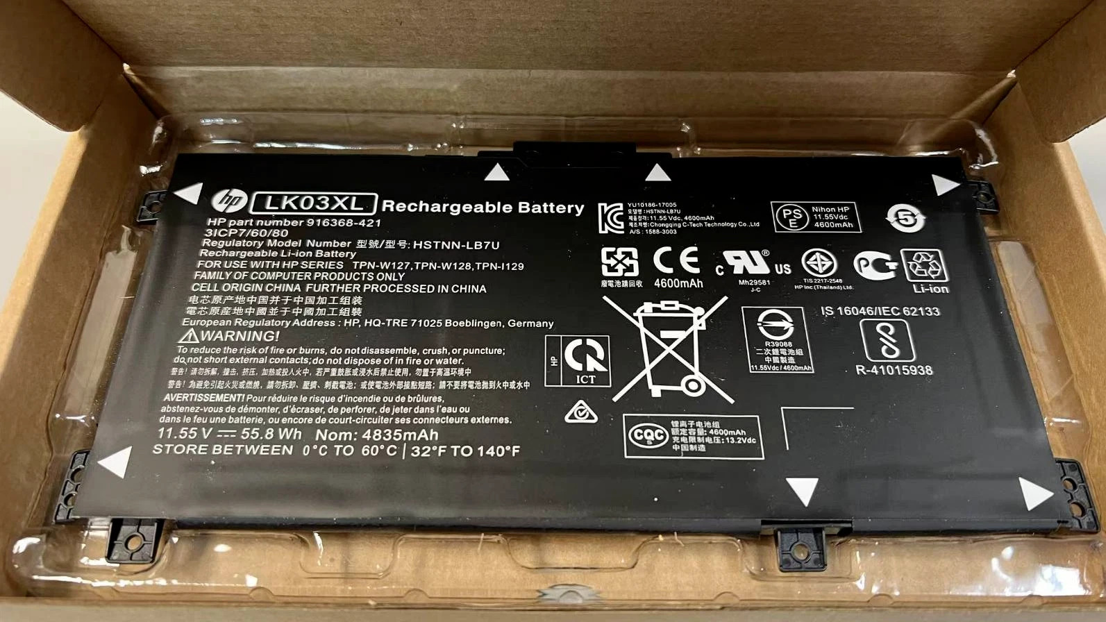 Genuine LK03XL Battery For HP ENVY X360 15-BP 15M-BQ 17M-CE 17-BW L09281-855 OEM