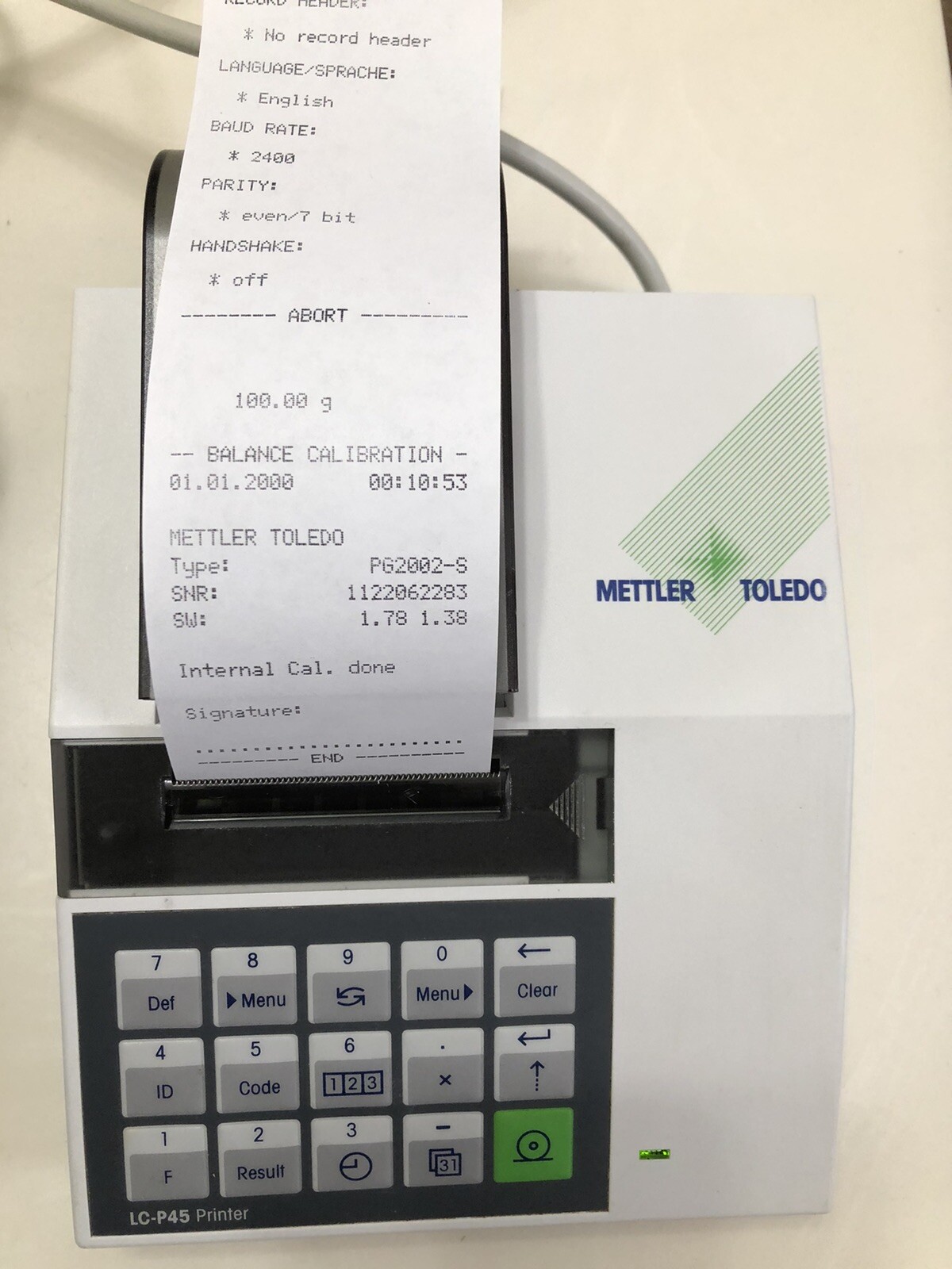 Mettler Toledo RS-P42 Balance Printer RS232 New Cosmetic Easy Connection