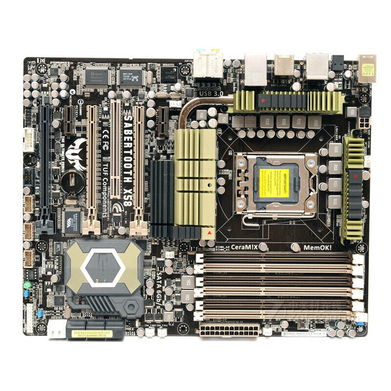 ASUS Saber Tooth X58 LGA 1366 Motherboard Intel X58 ATX DDR3 24GB On-Board Audio