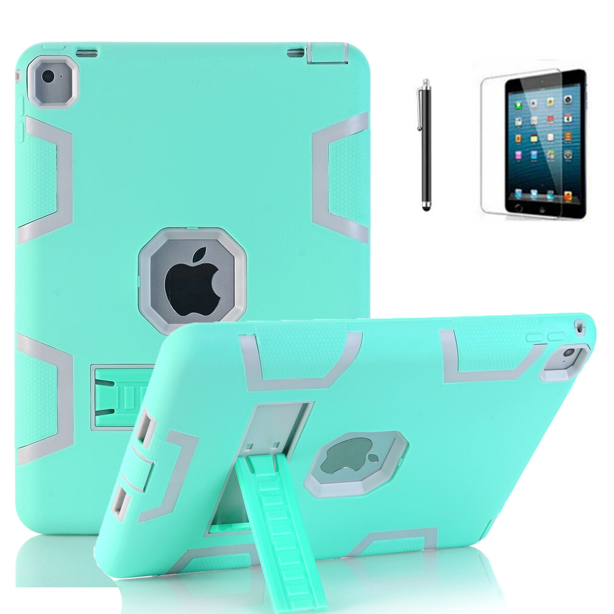 For iPad Air 1st Generation 9.7″ Case Shockproof Heavy Duty+Screen Protector