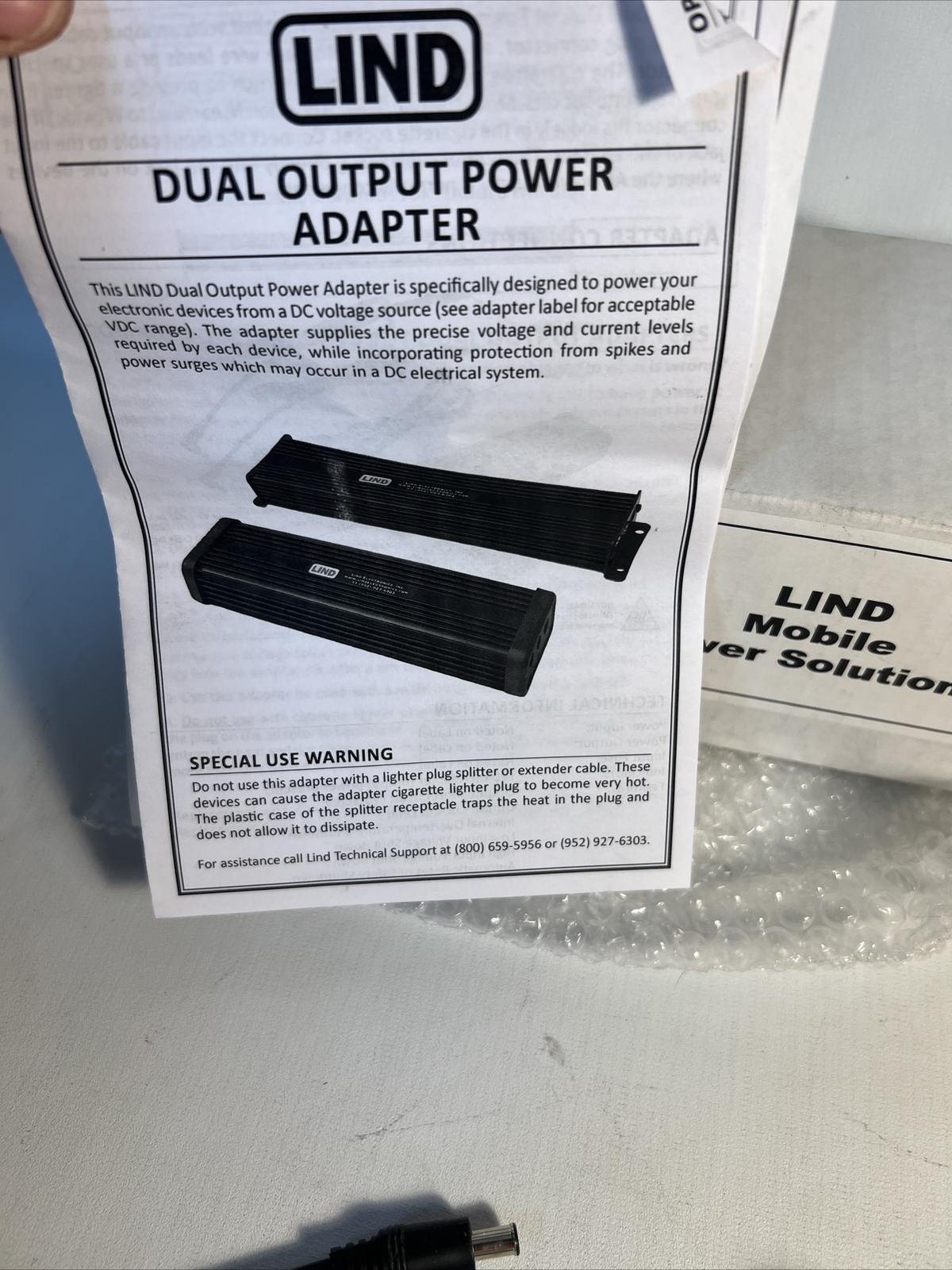 Power Dual Output Adapter for HP 65-90 W W Mini Bondi & Brother Pocket Jet 7
