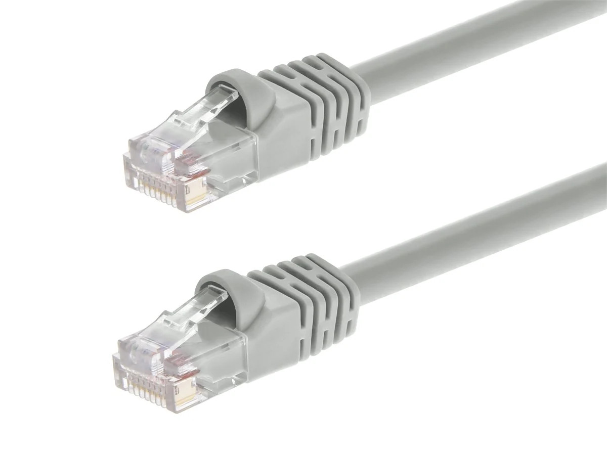 Cat6 Ethernet Patch Cable Network Internet Cord RJ45 Stranded UTP 24AWG 5ft Gray